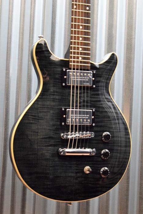 Hamer Guitars Sunburst Archtop Flame Trans Black Electric Guitar & Gig Bag #139