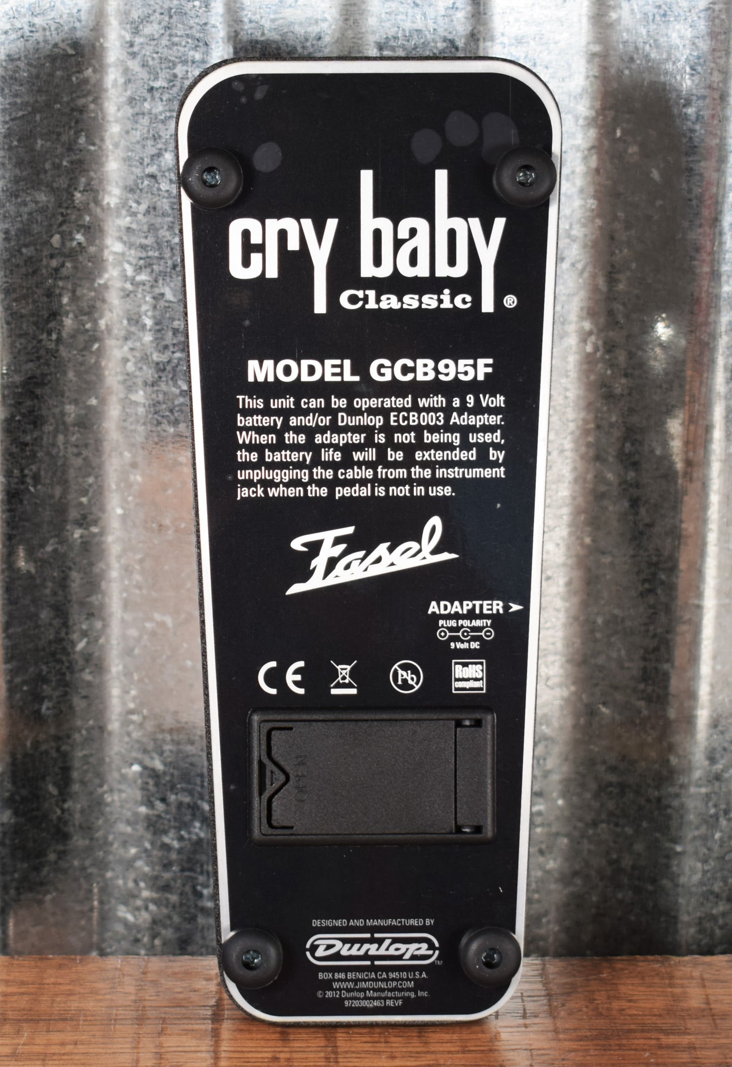 Dunlop GCB95F Cry Baby Classic Fasel Wah Guitar Effect Pedal B Stock