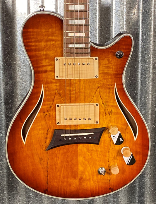 Michael Kelly MKHSSSBPYZ Hybrid Special Piezo Electric Guitar Spalted Maple Burst Blem #0026
