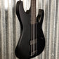 ESP LTD M-4 Black Metal Black Satin 4 String Bass LM4BKMBLKS #1895 B Stock