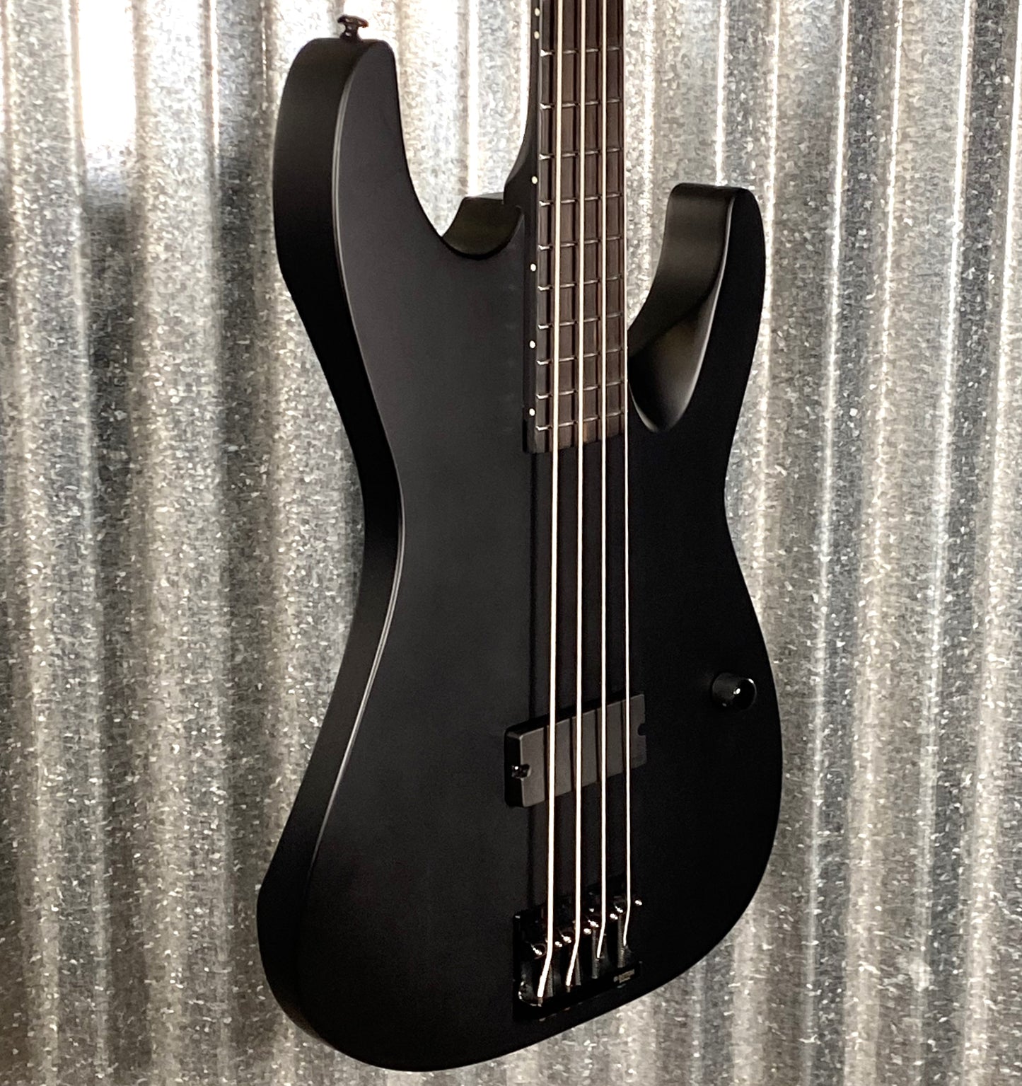 ESP LTD M-4 Black Metal Black Satin 4 String Bass LM4BKMBLKS #1895 B Stock