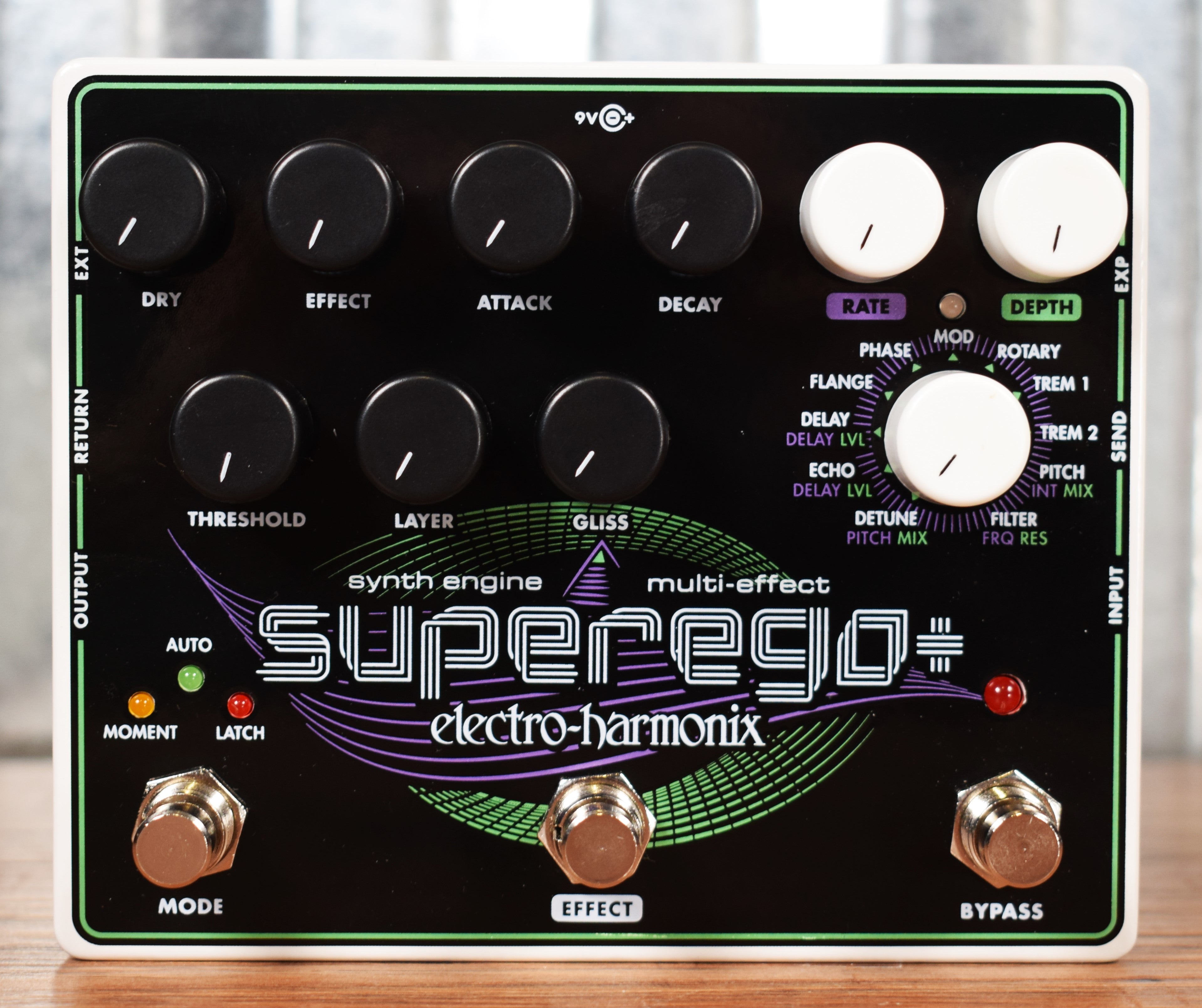 Electro-Harmonix EHX Superego + Plus Synth Modulation Guitar Effect Pedal  Demo