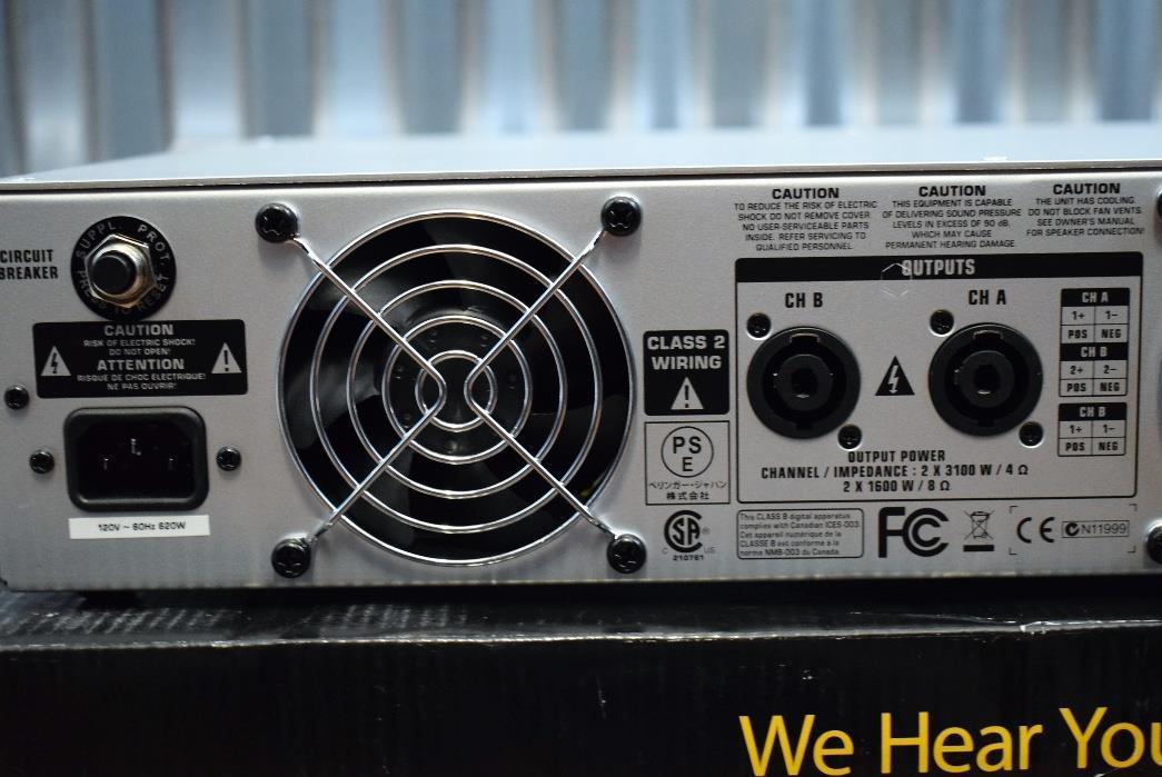 Behringer NU6000 6000 Watt 2 Channel Light Weight PA Power Amplifier