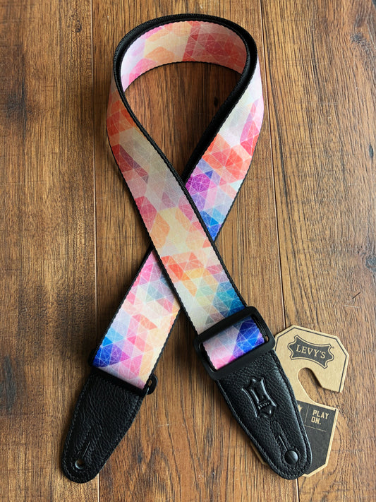 Levy's MDL8-012 2" Adjustable Print Poly Guitar & Bass Strap Pattern Multi Color