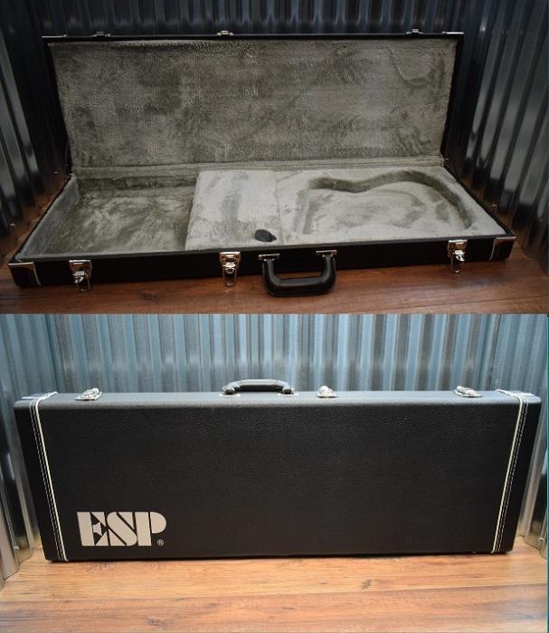 ESP LTD MH-401 Neck Through Quilt Top See Through Black Guitar & Case #1572