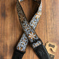 Levy's M8HT-13 2" Adjustable Hootenanny Print  Poly Guitar & Bass Strap Gold
