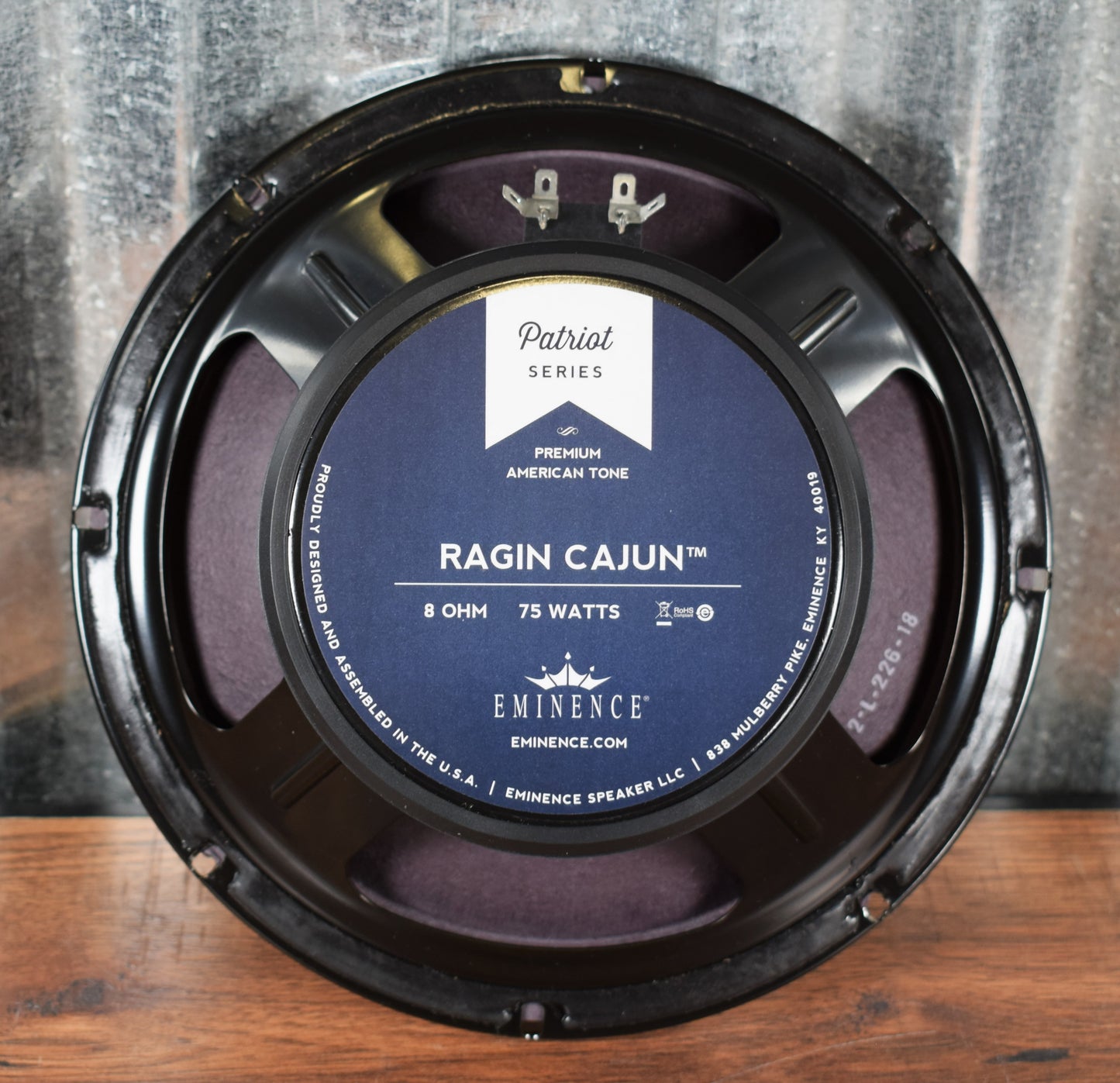 Eminence Patriot Series Ragin Cajun 10" 75 Watt 8 Ohm Guitar Amplifier Speaker Used