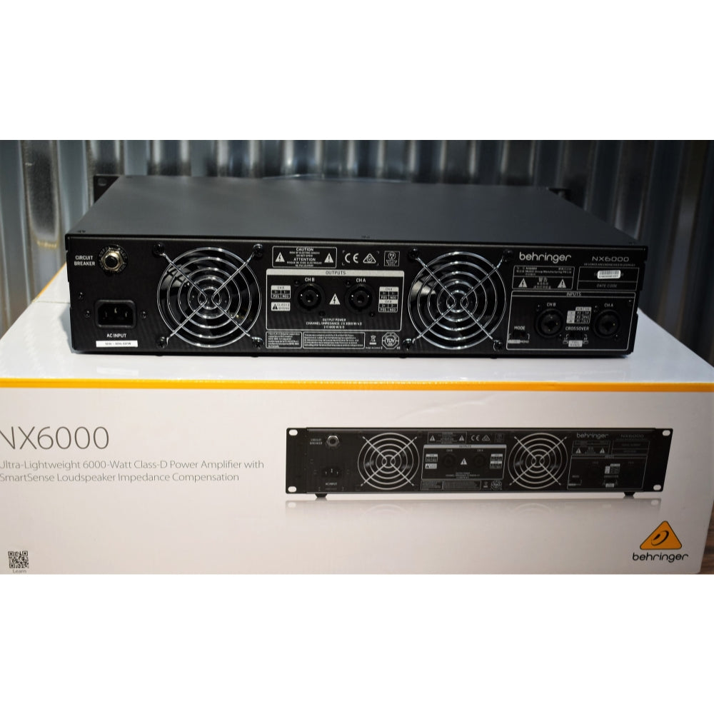 Behringer NX6000 Ultra-Light 6000 Watt 2 Channel Class-D Power Amplifier