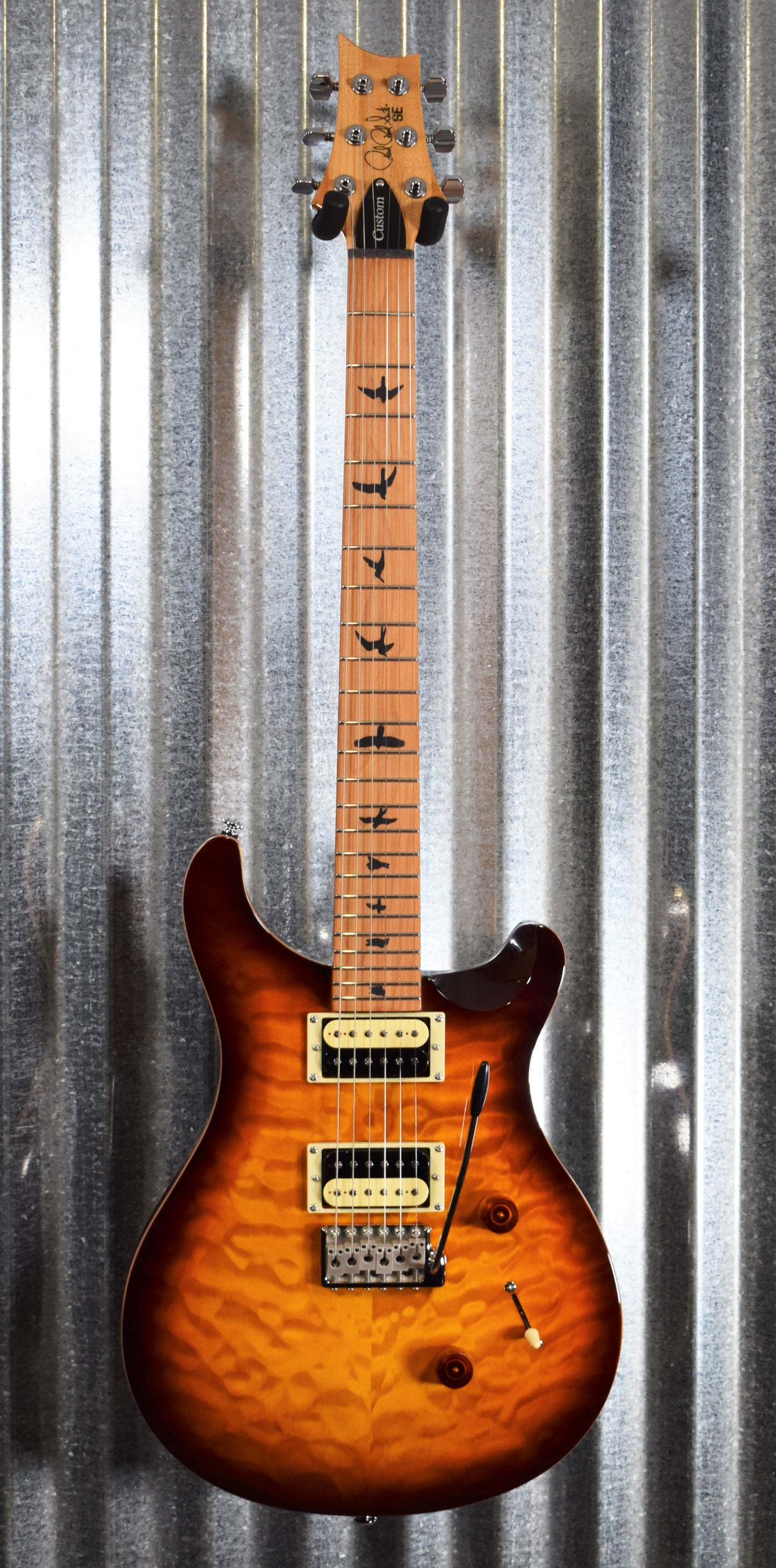 PRS Paul Reed Smith SE Custom 24 Roasted Maple Limited Tobacco Sunburst Guitar & Bag Demo #3182