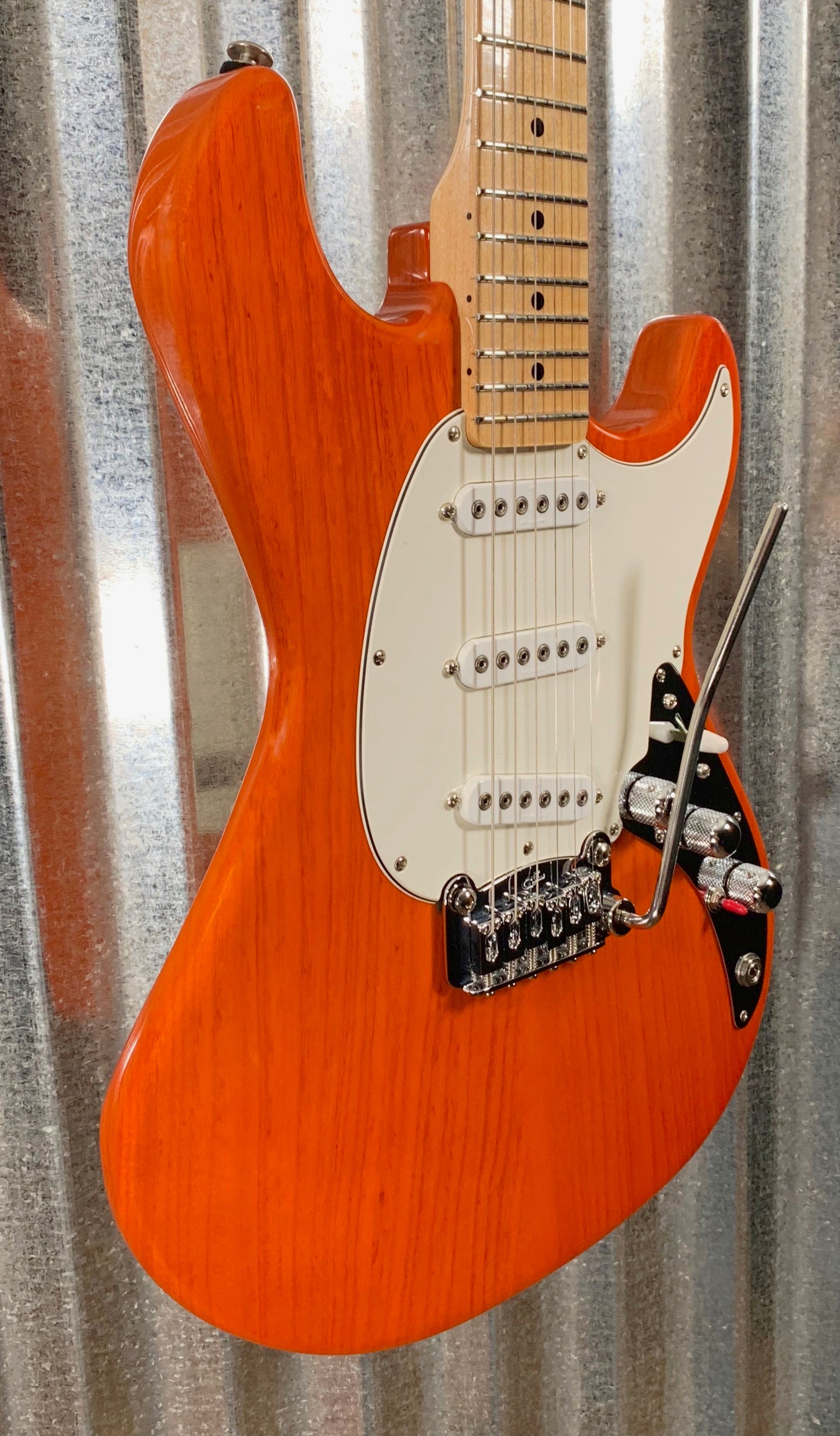 G&L Guitars USA Fullerton Deluxe Skyhawk Clear Orange Guitar & Case 2019 #5115