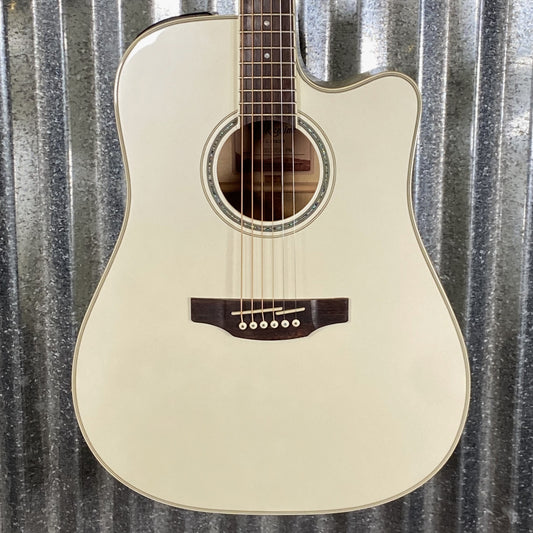 Takamine GD37CE PW Pearl White Acoustic Electric Guitar & Bag #0634