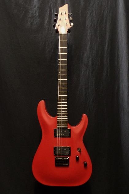 Schecter C1 Stealth Electric Guitar in Satin Red #0122