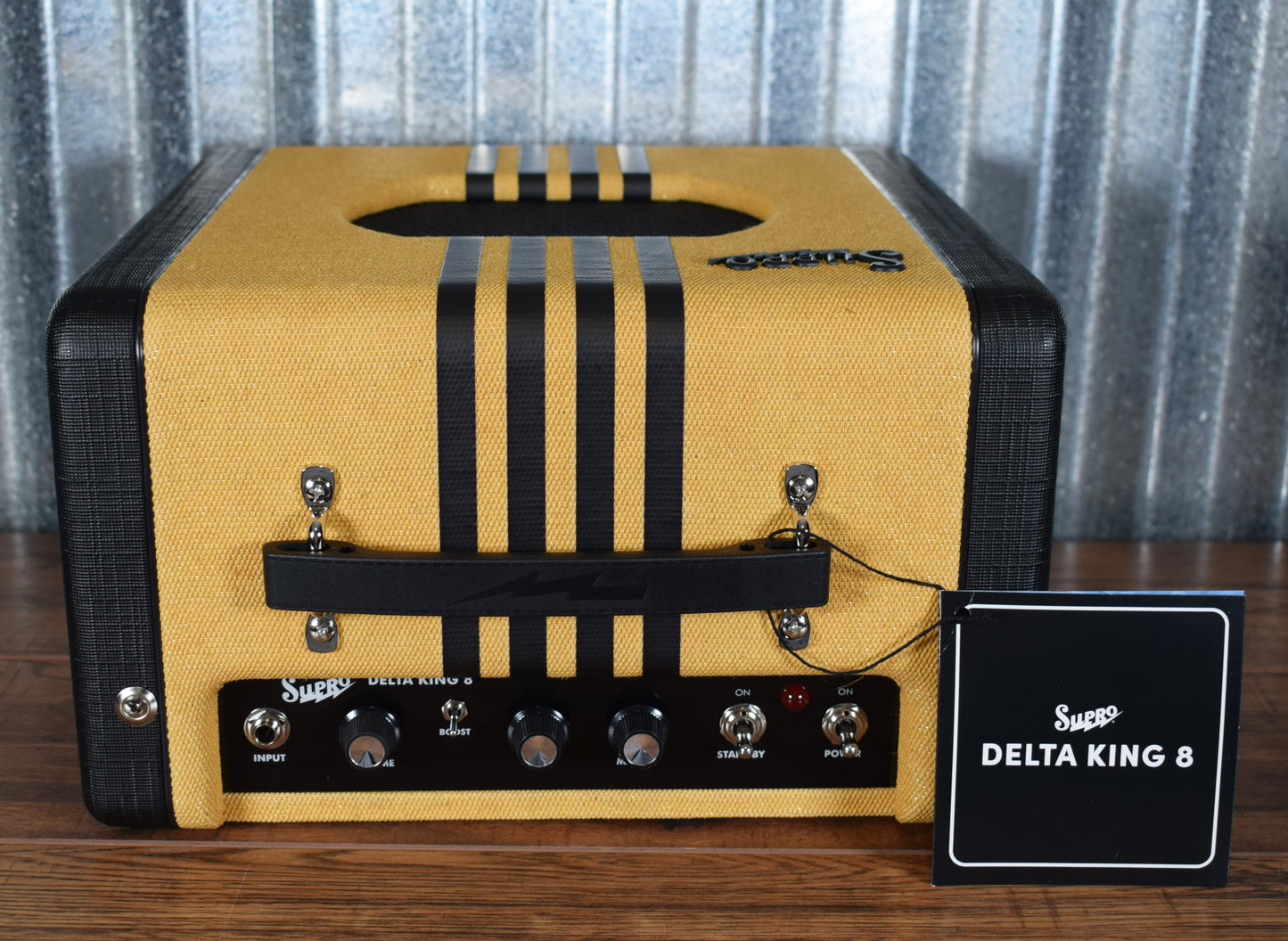 Supro Delta King 8 All Tube 1 Watt 8" Guitar Combo Amplifier Tweed Black 1818TB