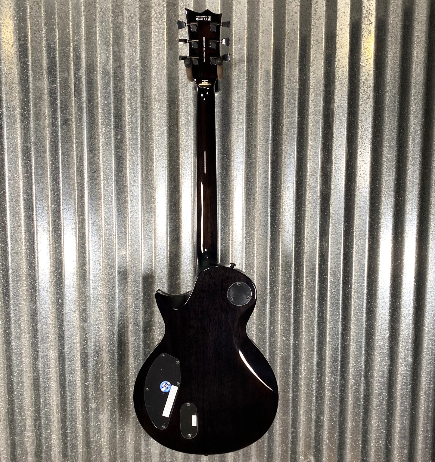 ESP LTD EC-1000 Piezo Bridge Quilt Top See Through Black Guitar & Case #2442 B Stock