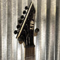 ESP LTD MH-1000 Evertune Flame Top See Through Black EMG Guitar #0789 B Stock