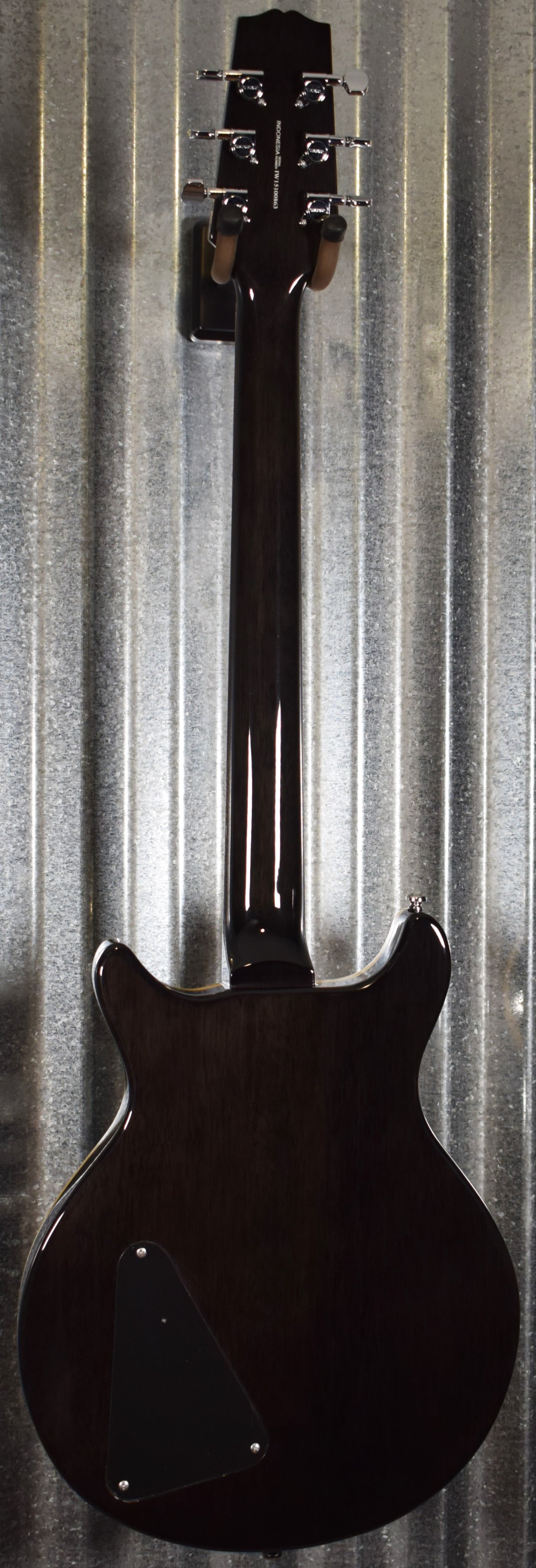 Hamer XT Series Archtop Flame Trans Black Double Cut Guitar SATF-TBK #0863