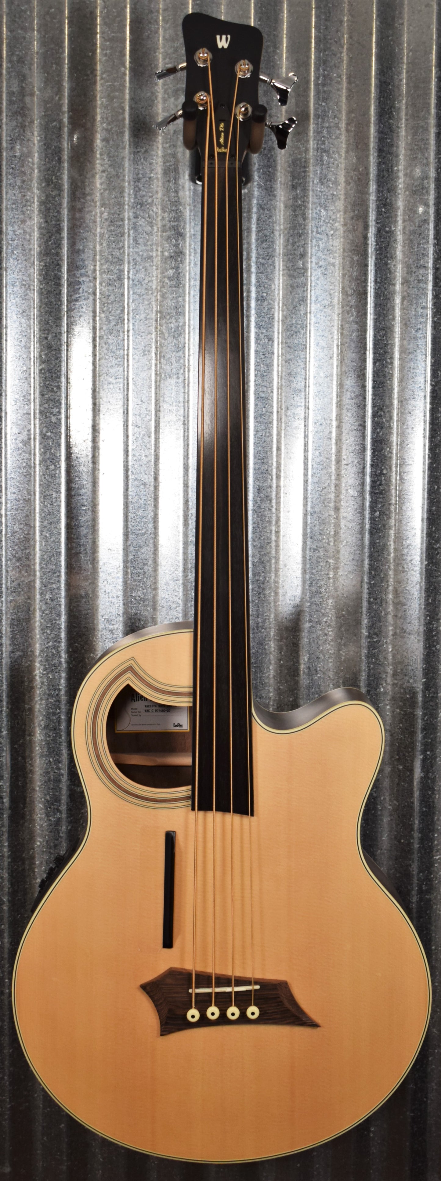 Warwick RockBass Alien Deluxe 4 String Fretless Bass Natural & Bag #8020