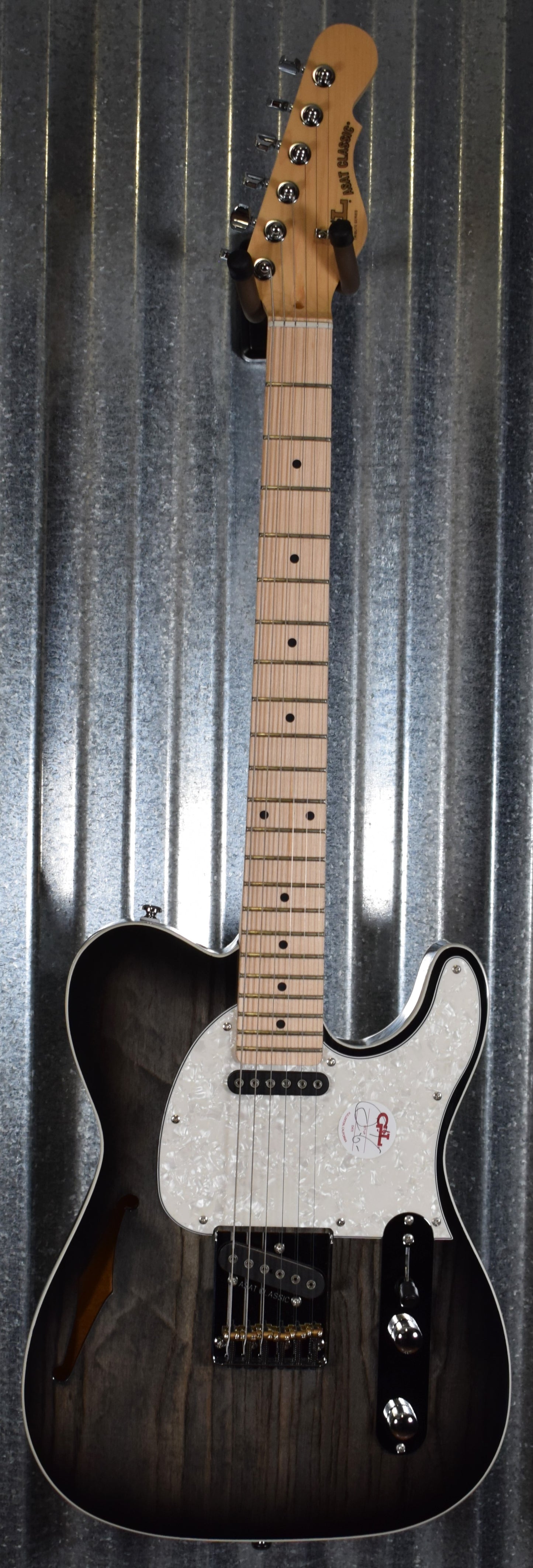 G&L Tribute Limited Edition ASAT Classic Semi Hollow Double Bound Charcoal Guitar #0540