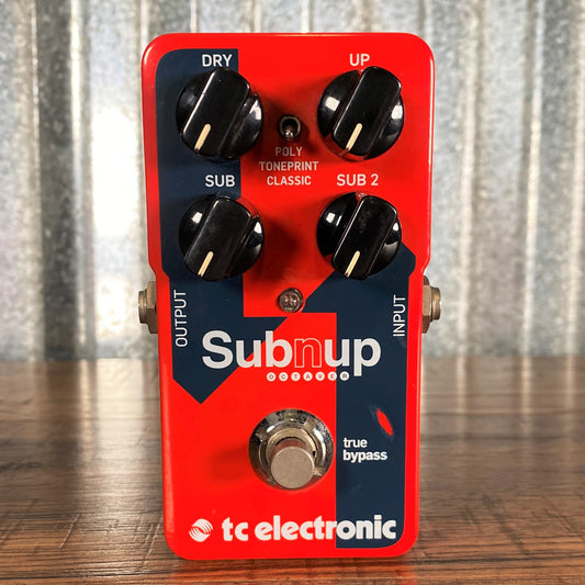 TC Electronic Sub 'N' Up Polyphonic Octave Tone Print Guitar Effect Pedal Used