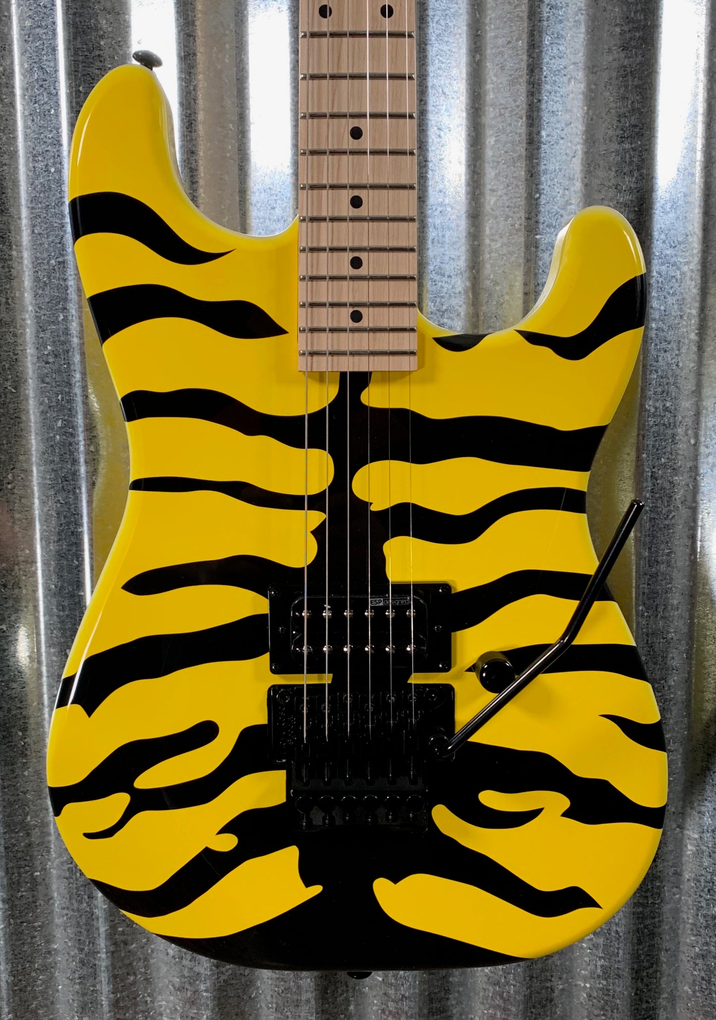 ESP LTD GL-200MT Yellow Tiger Stripe Graphic Guitar & Bag #0161
