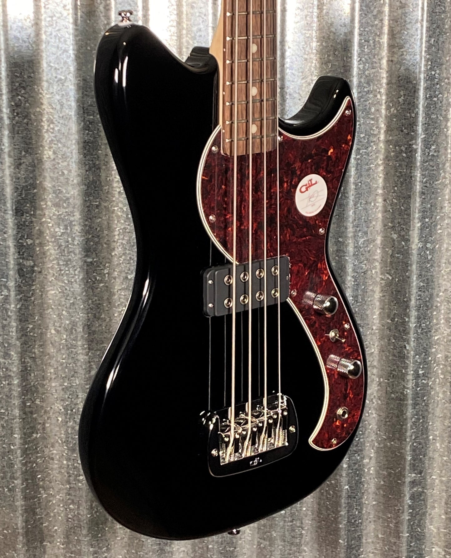 G&L Guitars Tribute Fallout Bass Short Scale 4 String Jet Black #6961