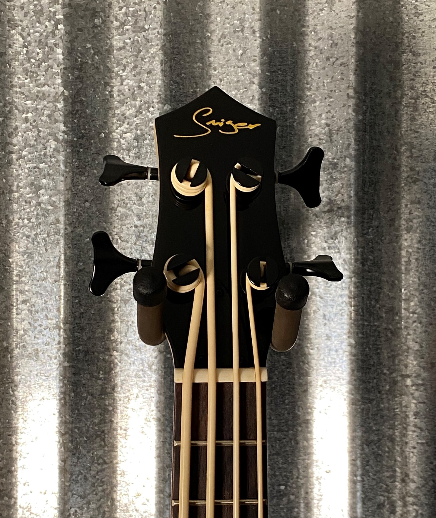 Smiger EUB-02B Burl Top Aquaburst Electric Ukulele Bass #0002