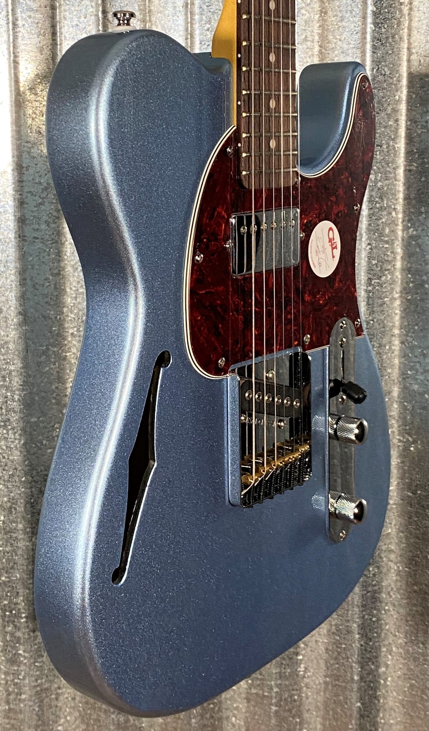 G&L Tribute ASAT Classic Bluesboy Lake Placid Blue Semi Hollow Guitar #6884
