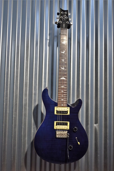 PRS Paul Reed Smith SE Custom 24 Flame Whale Blue Tremolo Guitar & Gig Bag #0374