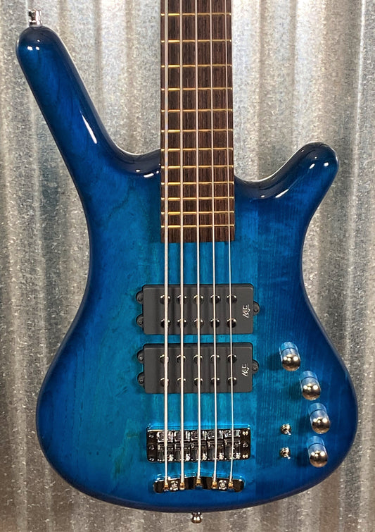 Warwick German Pro Series Corvette $$ 5 String Bass LTD Edition Lagoon Blueburst & Bag #1522
