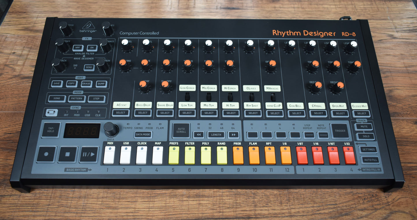 Behringer Rhythm Designer RD-8 Classic Analog Drum Machine Sequencer