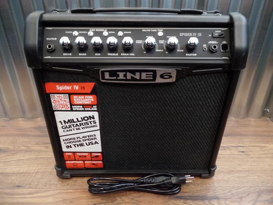 Line 6 Spider IV 15 1x8 15 Watt Combo Electric Guitar Amplifier #1002 *