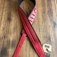 Levy's MG317DRS-BLK-RED 2.5" Adjustable Garment Leather Guitar & Bass Strap Black Red