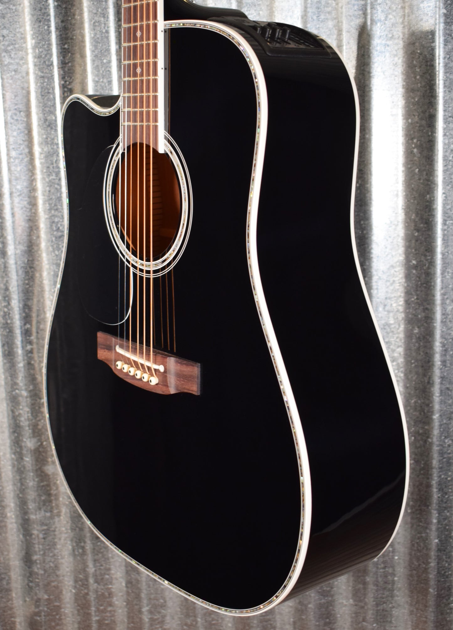 Takamine EF341DLX Deluxe Black Acoustic Electric Left Hand Guitar Japan & Case EF341DLXLH #1062