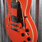 D'Angelico Premier Mini DC Cut Semi Hollow Stop Bar Fiesta Red Guitar & Bag #0182