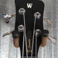 Warwick RockBass Corvette Basic Black Active Short Scale 4 String Bass & Bag #3121
