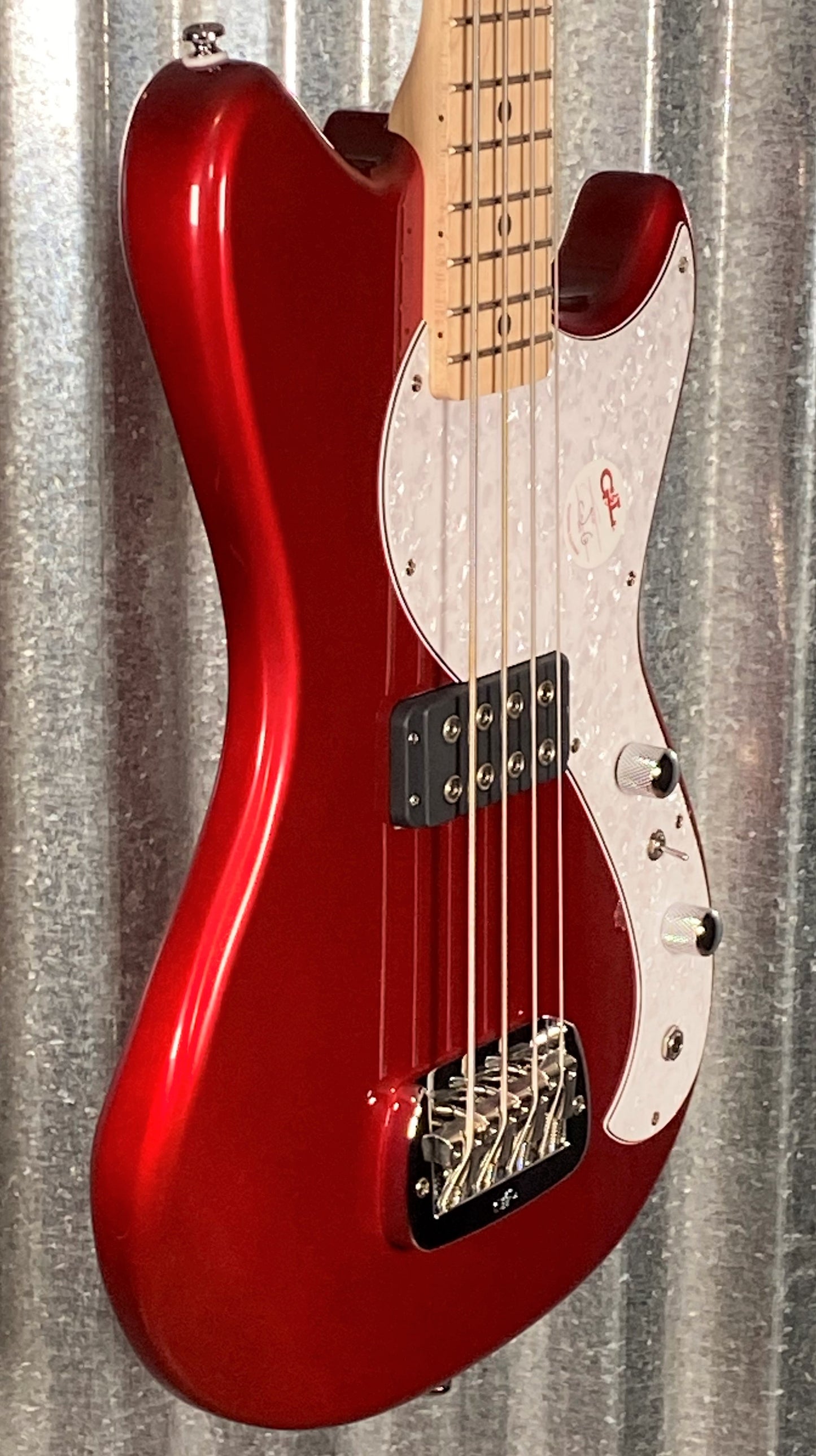 G&L Guitars Tribute Fallout Bass Short Scale 4 String Candy Apple Red #1181
