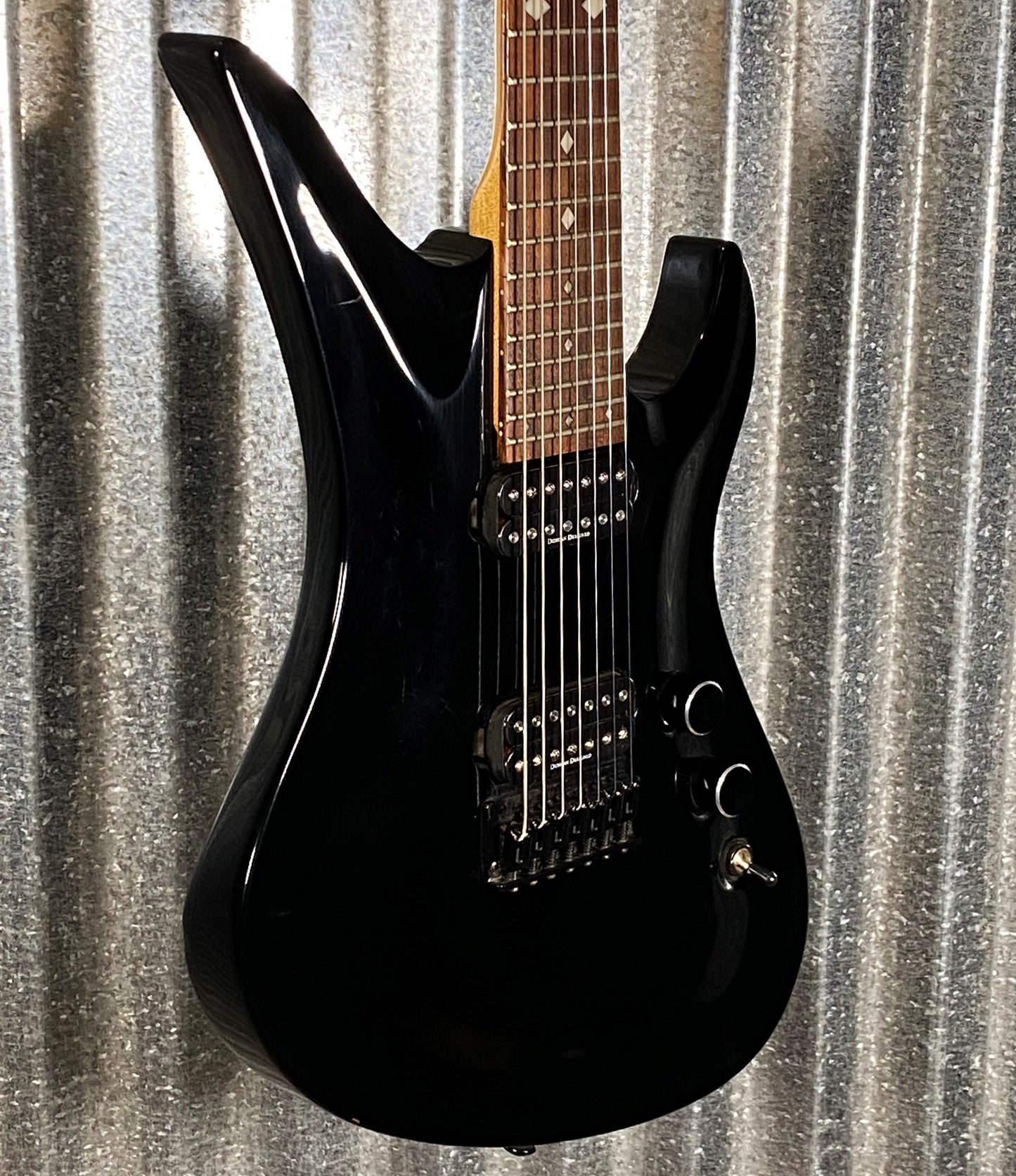 Schecter Diamond Series A-7 7 String Guitar Black #5116 Used