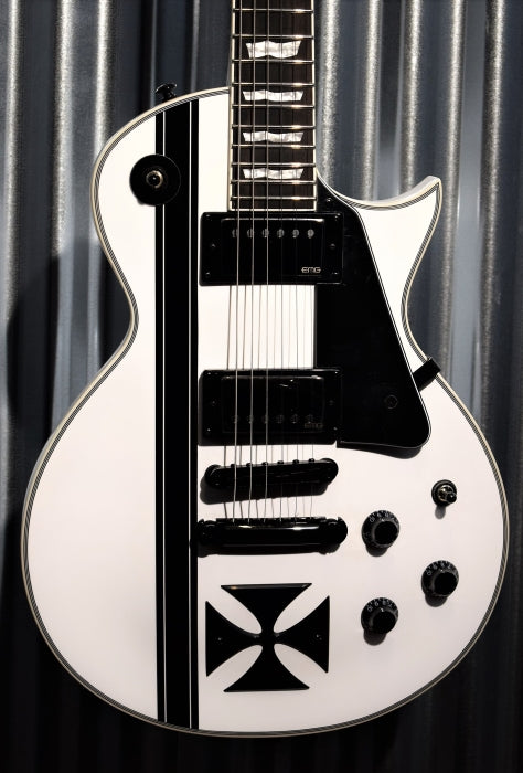 ESP LTD Iron Cross James Hetfield Snow White EMG Guitar & Case #0449