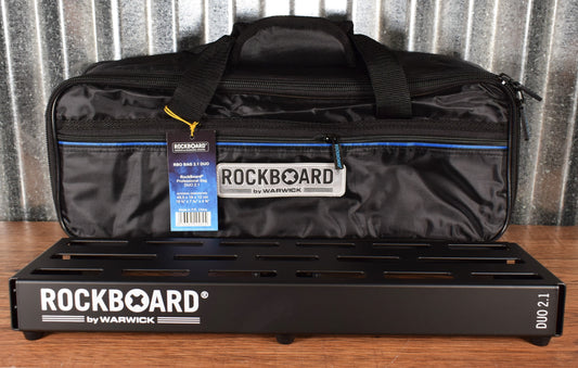 Warwick Rockboard Duo 2.1 B Guitar Effect Pedalboard & Gig Bag
