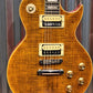 Vintage Guitars Reissued Series V100AFD Amber Flame Carved Top Guitar & Case