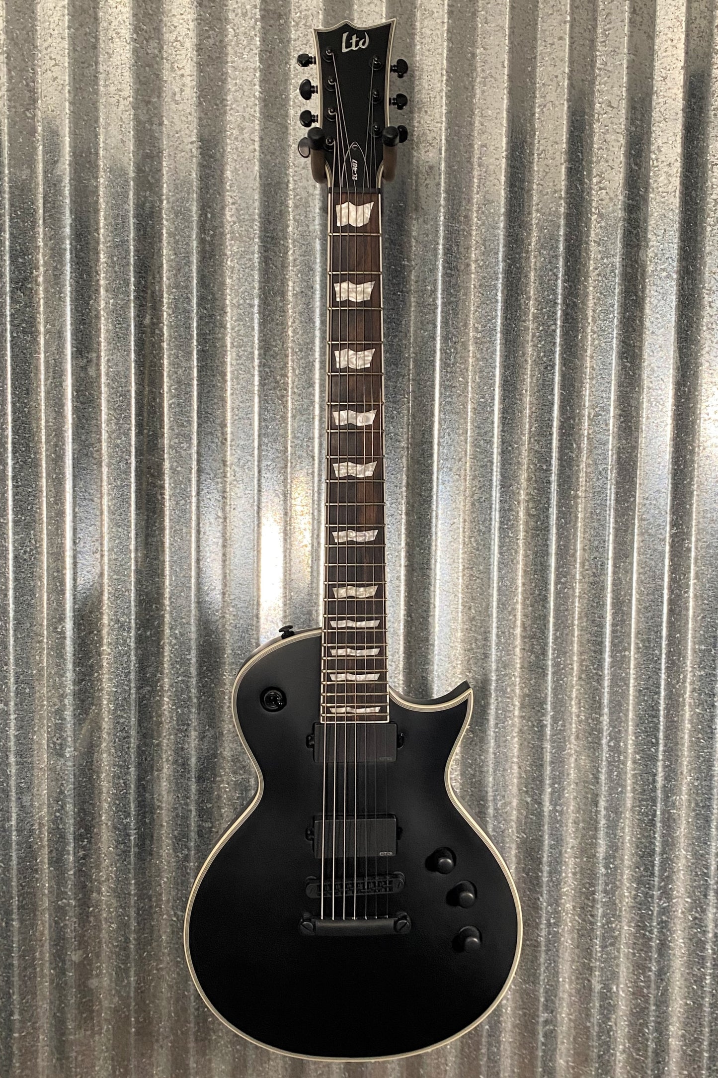 ESP LTD EC-407 Eclipse EMG 7 String Black Satin Guitar LEC407BLKS #3971 Used