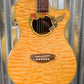 LUNA FAU HUM Fauna Hummingbird Quilt Maple Acoustic Electric Parlor Guitar & Bag #8120 Used