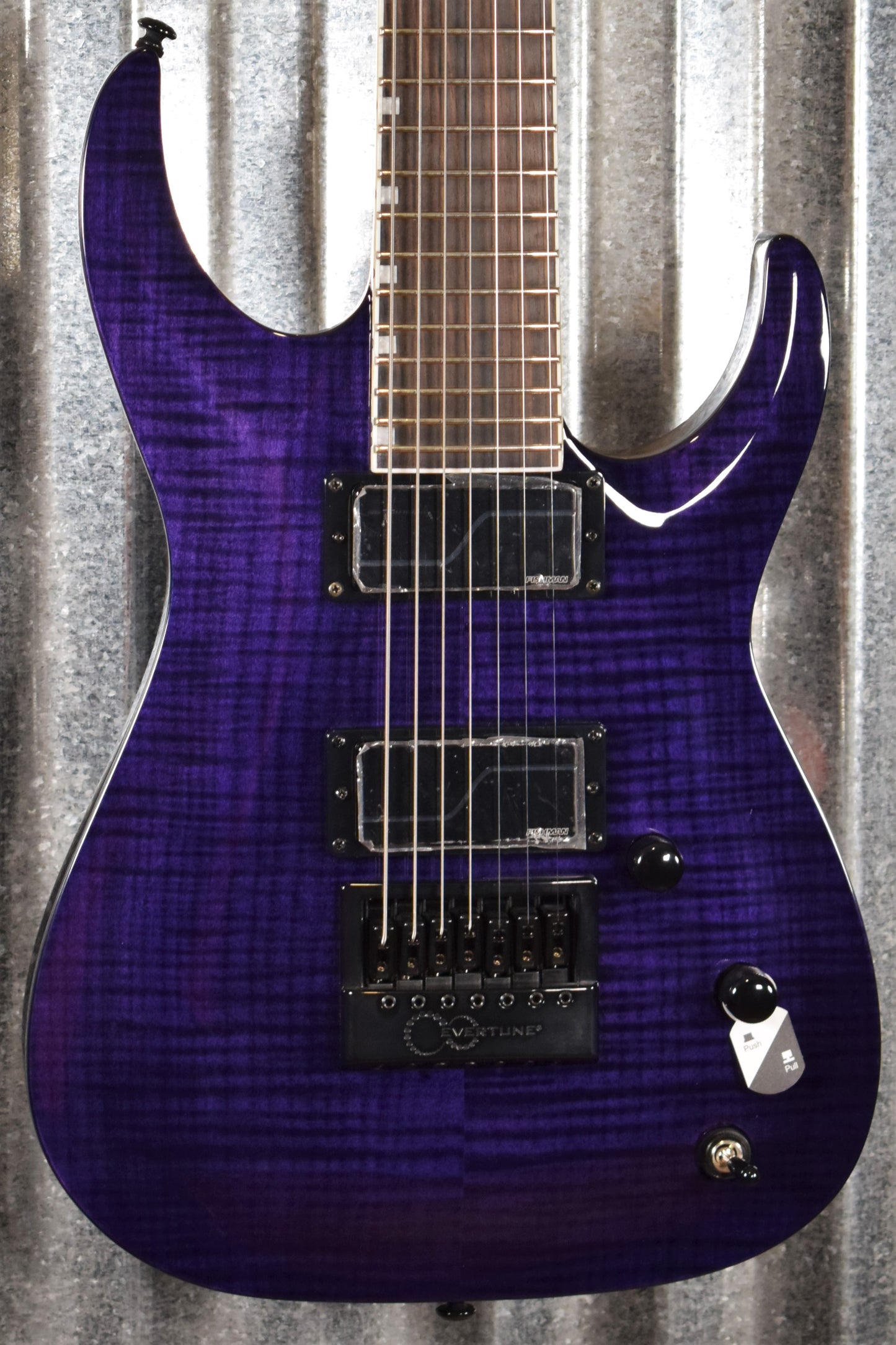 ESP LTD SH-7 Evertune Brian "Head" Welch Signature See Thru Purple Guitar & Case SH7ETFMSTP #1417 Demo