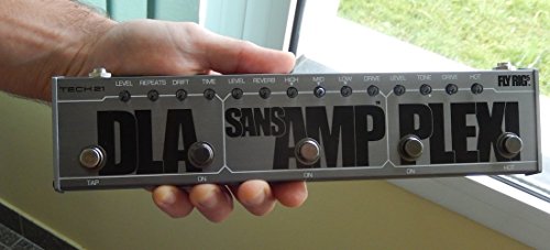 Tech 21 Fly Rig 5 SansAmp Reverb Delay Distortion & Boost Guitar Effect Pedal