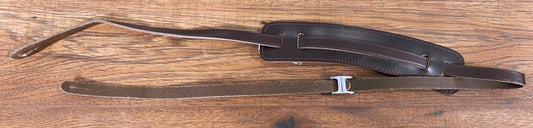 Levy's M25-DBR 5/8" Veg-tan Leather Pad Classic 50's Guitar Strap Brown