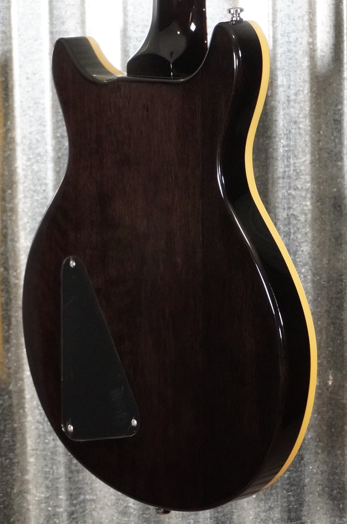 Hamer Archtop Flame Trans Black Double Cut Guitar SATF-TBK #0131