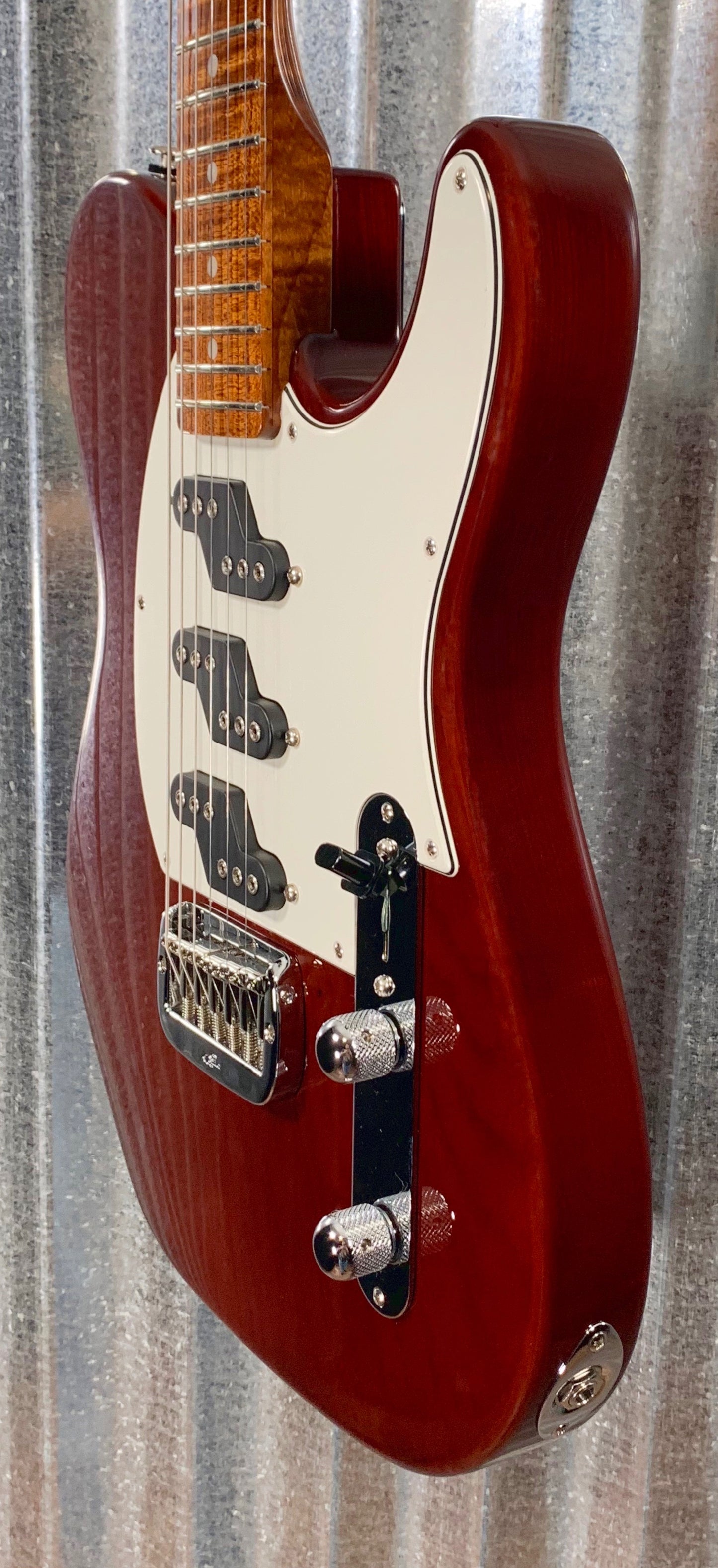 G&L Guitars USA Custom Shop ASAT Z3 Whiskey Roasted Flame Neck Guitar & Case 2019 #1002