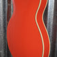 D'Angelico Premier Mini DC Cut Semi Hollow Stop Bar Fiesta Red Guitar & Bag #0182