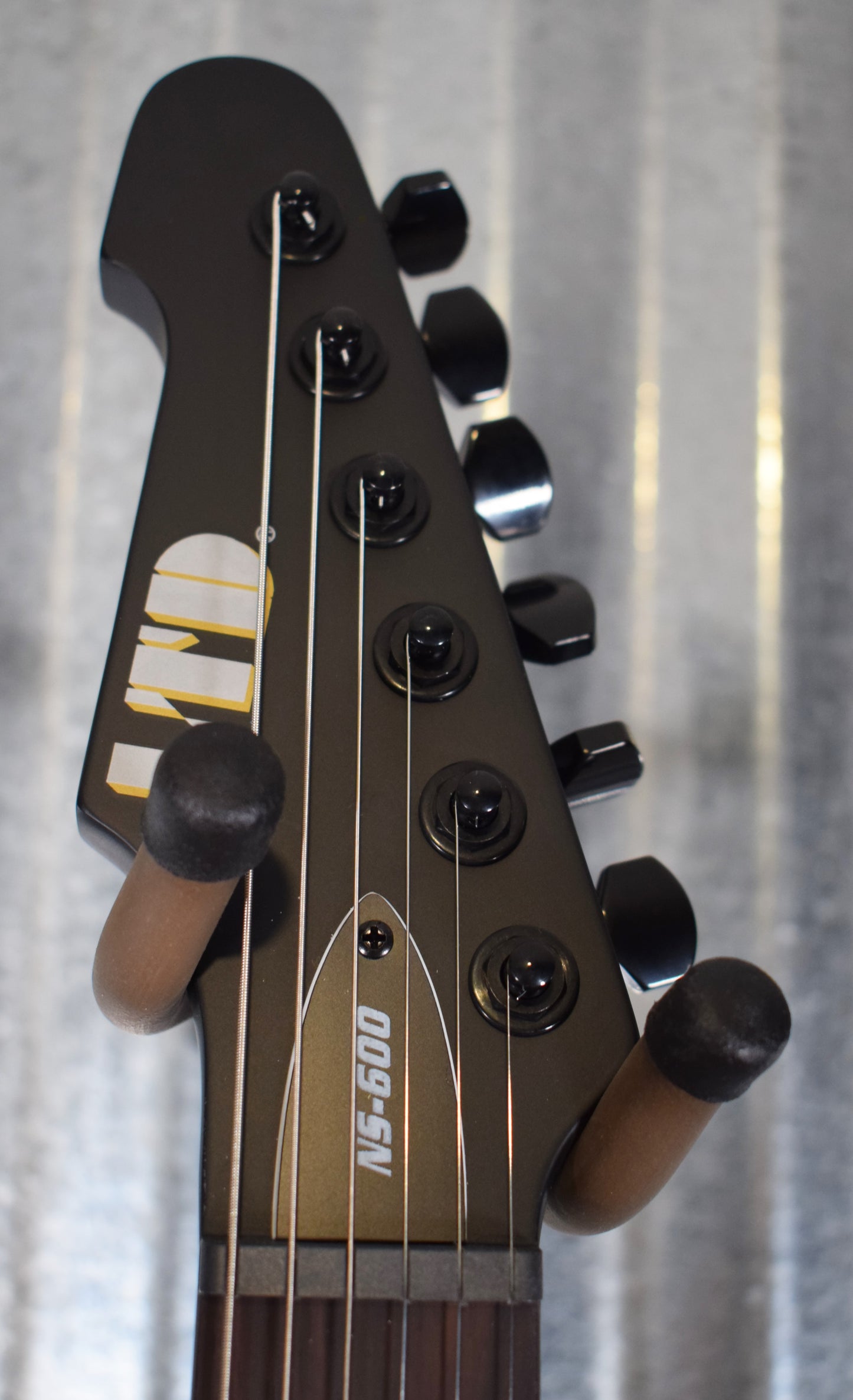 ESP LTD Nergal Stream Black Satin Fishman Guitar & Case LNS6BLKS #1546 Used