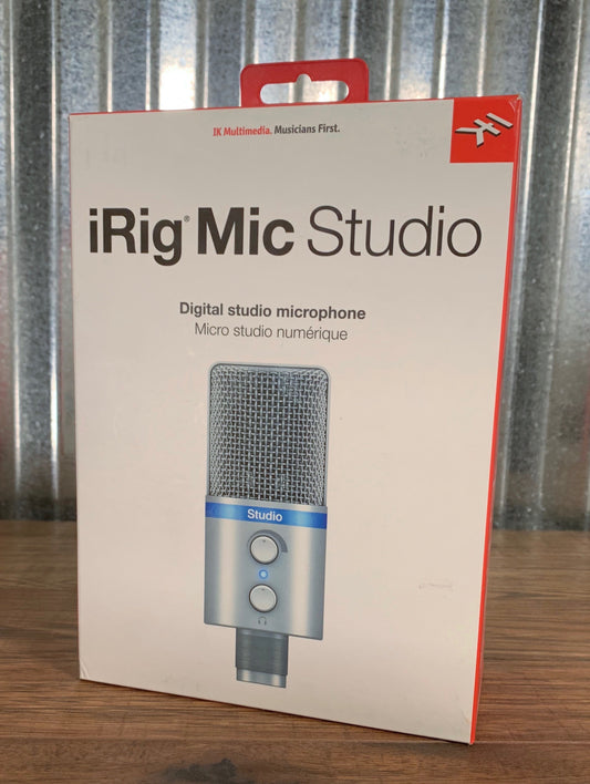 IK Multimedia iRig Mic Studio Silver Large Diaphragm Recording Microphone Open Box